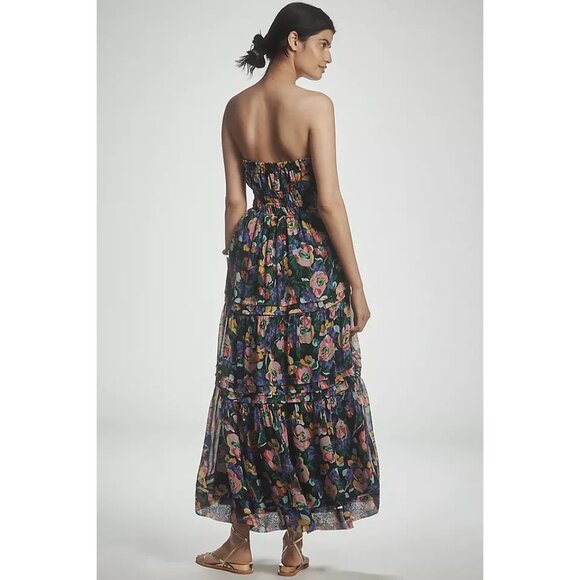 The Somerset Strapless Maxi Dress Floral M - Picture 2 of 2